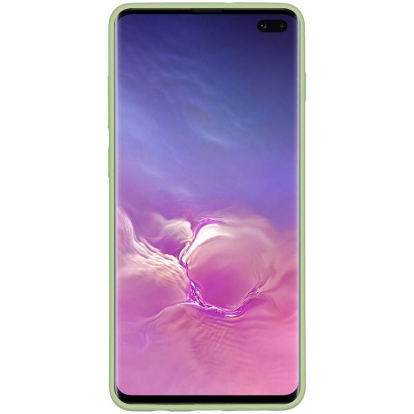 Liquid Silicone Backcover Samsung Galaxy S10 Plus - Groen - Groen / Green