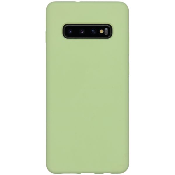 Liquid Silicone Backcover Samsung Galaxy S10 Plus - Groen - Groen / Green