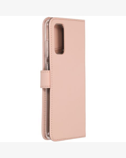 Selencia Echt Lederen Bookcase Samsung Galaxy S20 - Roze / Rosa / Pink
