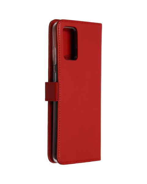 Selencia Echt Lederen Bookcase Samsung Galaxy S20 Plus - Rood / Rot / Red