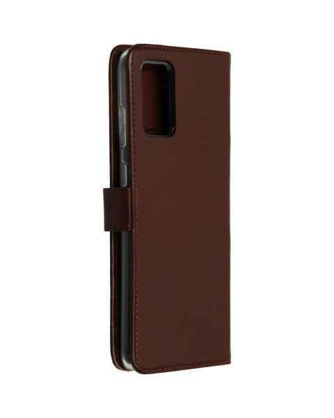 Selencia Echt Lederen Bookcase Samsung Galaxy S20 Plus - Bruin / Braun  / Brown