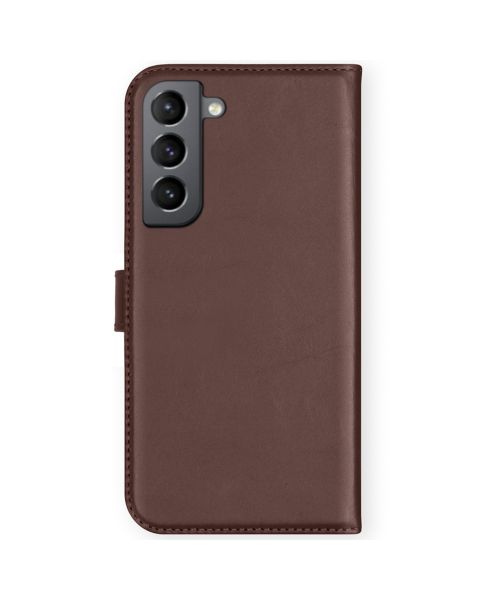 Selencia Echt Lederen Bookcase Samsung Galaxy S21 FE - Bruin / Braun  / Brown