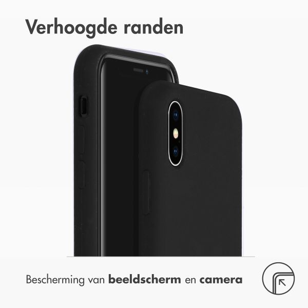 Liquid Silicone Backcover iPhone Xs / X - Black