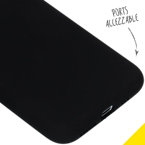 Liquid Silicone Backcover iPhone Xs / X - Black