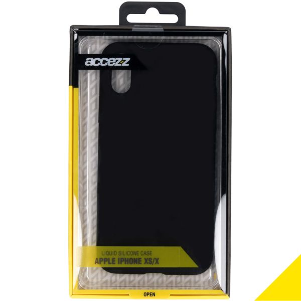 Liquid Silicone Backcover iPhone Xs / X - Black