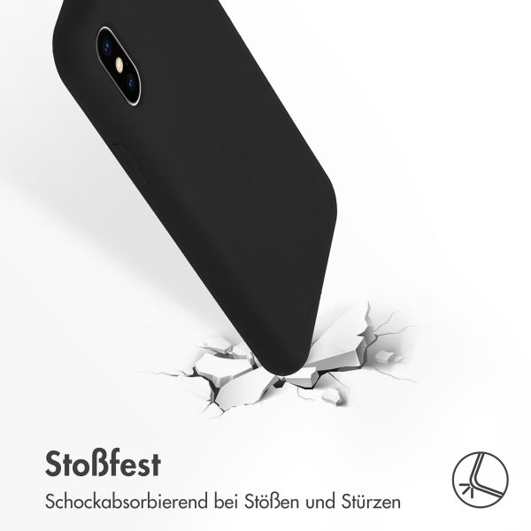 Liquid Silicone Backcover iPhone Xs / X - Black