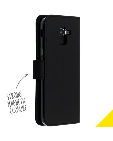 Wallet Softcase Booktype Samsung Galaxy J6 - Zwart / Black