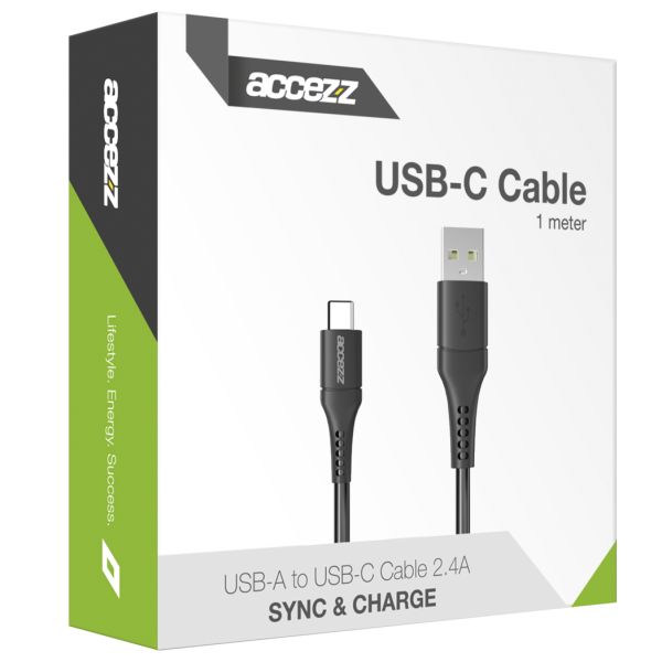 Accezz USB-C naar USB kabel - 1 meter - Zwart / Schwarz / Black