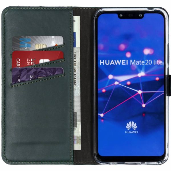 Selencia Echt Lederen Bookcase Huawei Mate 20 Lite