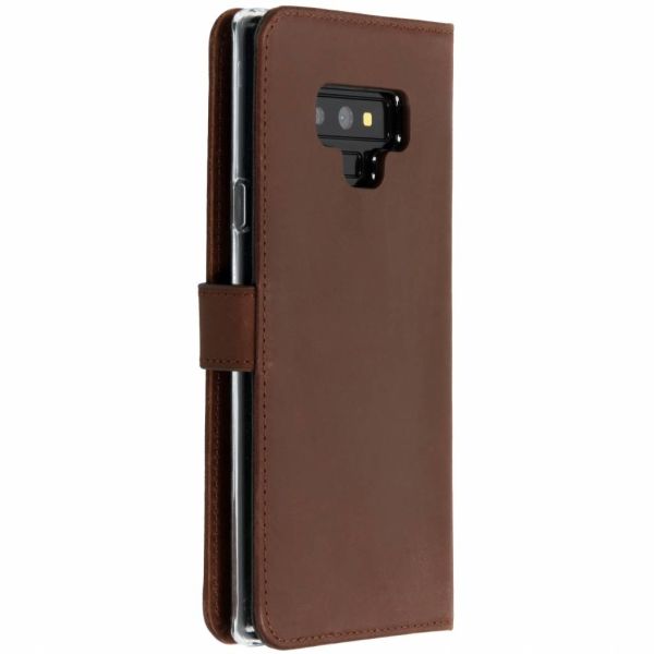 Echt Lederen Booktype Samsung Galaxy Note 9 - Bruin / Brown