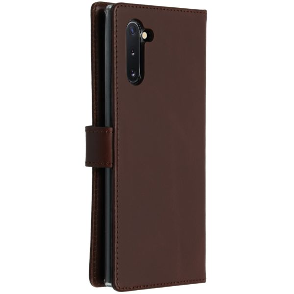 Selencia Echt Lederen Bookcase Samsung Galaxy Note 10 - Bruin / Braun  / Brown