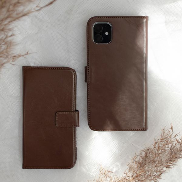 Selencia Echt Lederen Bookcase Samsung Galaxy Note 10 - Bruin / Braun  / Brown