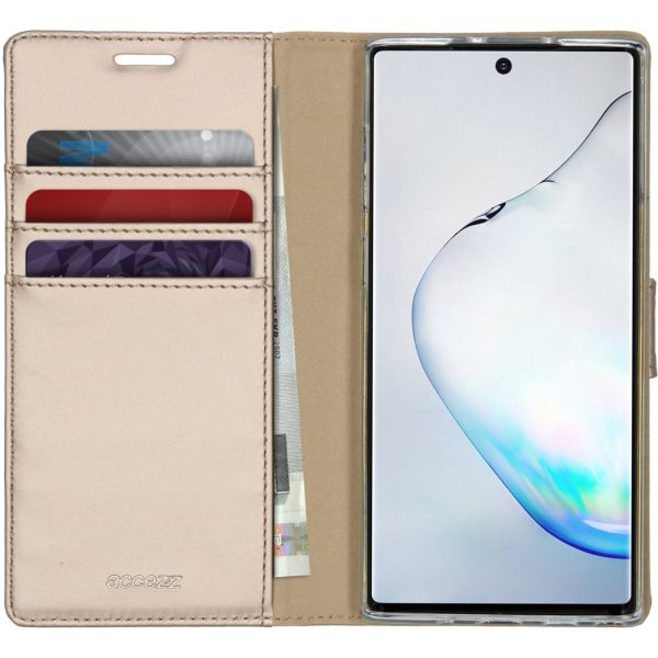 Wallet Softcase Booktype Samsung Galaxy Note 10 - Goud - Goud / Gold