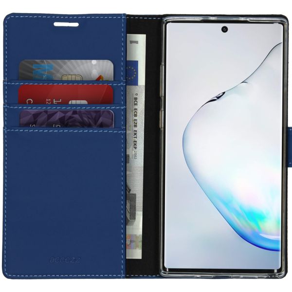 Accezz Wallet Softcase Bookcase Samsung Galaxy Note 10 Plus - Blauw / Blau / Blue