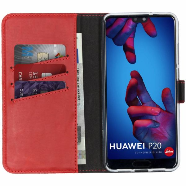 Selencia Echt Lederen Bookcase Huawei P20