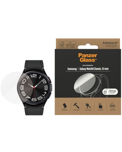 PanzerGlass Screenprotector Samsung Galaxy Watch 6 Classic - 43mm