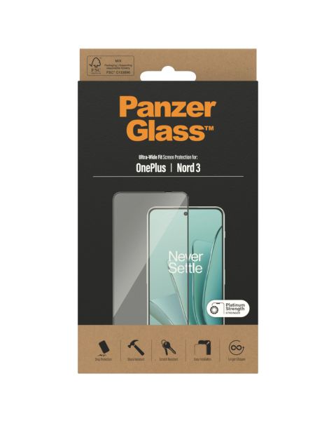PanzerGlass Ultra-Wide Fit Anti-Bacterial Screenprotector OnePlus Nord 3