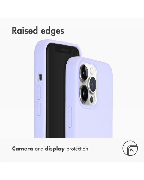 Accezz Liquid Silicone Backcover iPhone 13 Pro - Paars / Violett  / Purple