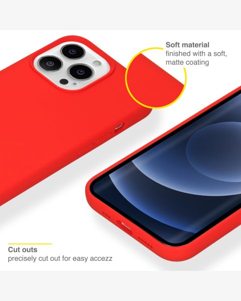 Liquid Silicone Backcover iPhone 13 Pro - Red