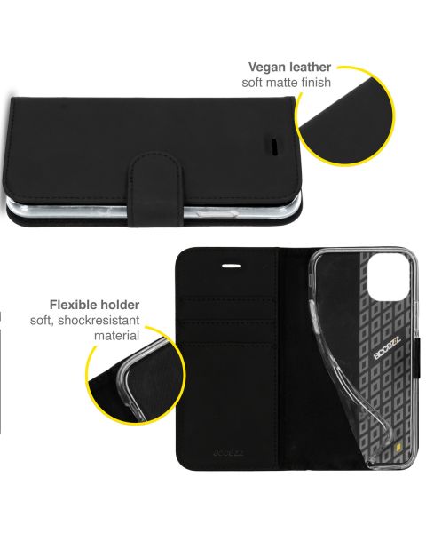 Accezz Wallet Softcase Bookcase iPhone 13 Pro Max - Zwart / Schwarz / Black