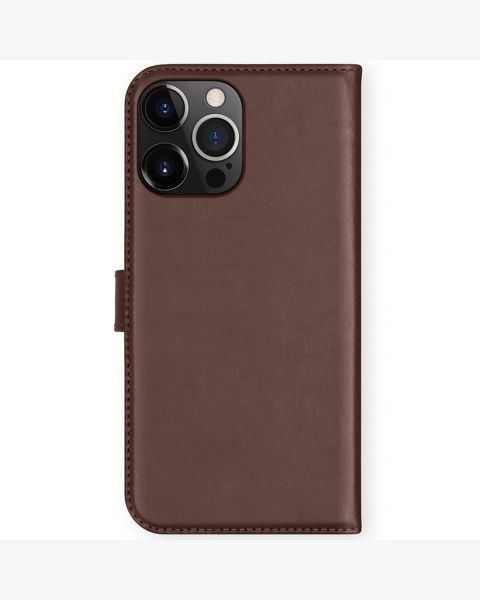 Selencia Echt Lederen Bookcase iPhone 13 Pro - Bruin / Braun  / Brown