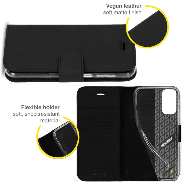 Accezz Wallet Softcase Bookcase Xiaomi Redmi Note 10 (5G) - Zwart / Schwarz / Black
