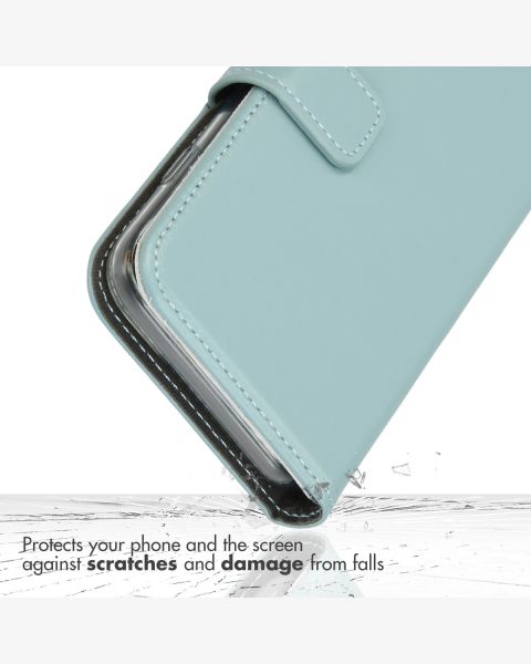 Selencia Echt Lederen Bookcase Samsung Galaxy S22 - Air Blue