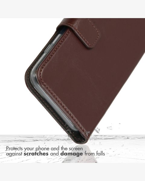 Selencia Echt Lederen Bookcase Samsung Galaxy S22 - Bruin / Braun  / Brown