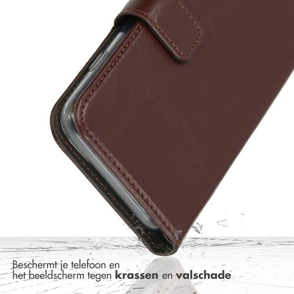 Selencia Echt Lederen Bookcase Samsung Galaxy S22 - Bruin / Braun  / Brown