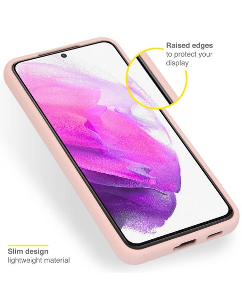 Accezz Liquid Silicone Backcover Samsung Galaxy S22 Plus - Roze / Rosa / Pink