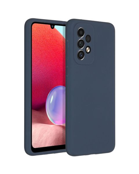 Accezz Liquid Silicone Backcover Samsung Galaxy A33 - Donkerblauw / Dunkelblau  / Dark blue