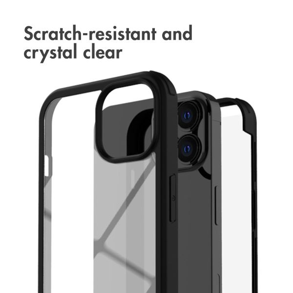 Accezz 360° Full Protective Cover iPhone 12 (Pro) - Zwart / Schwarz / Black