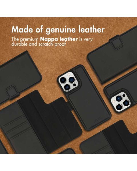 Accezz Premium Leather 2 in 1 Wallet Bookcase iPhone 13 Pro - Zwart / Schwarz / Black