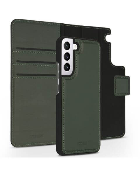Accezz Premium Leather 2 in 1 Wallet Bookcase Samsung Galaxy S22 - Groen / Grün  / Green