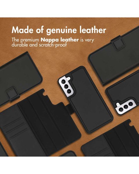 Accezz Premium Leather 2 in 1 Wallet Book Case Samsung Galaxy S22 Plus - Zwart / Schwarz / Black