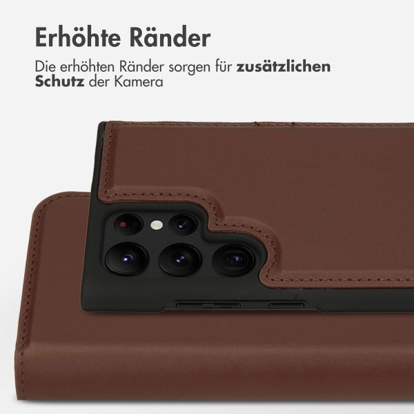 Accezz Premium Leather 2 in 1 Wallet Bookcase Samsung Galaxy S22 Ultra - Bruin / Braun  / Brown