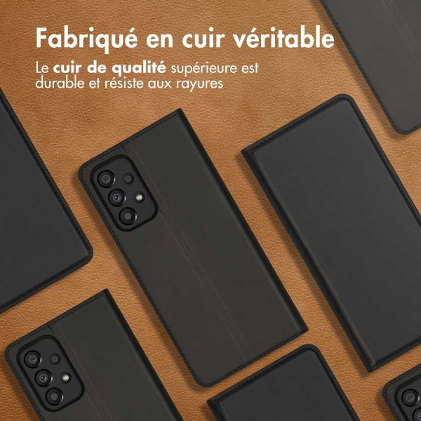 Accezz Premium Leather Slim Bookcase Samsung Galaxy A33 - Zwart / Schwarz / Black