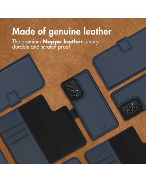 Accezz Premium Leather 2 in 1 Wallet Bookcase Samsung Galaxy A53 - Donkerblauw / Dunkelblau  / Dark blue