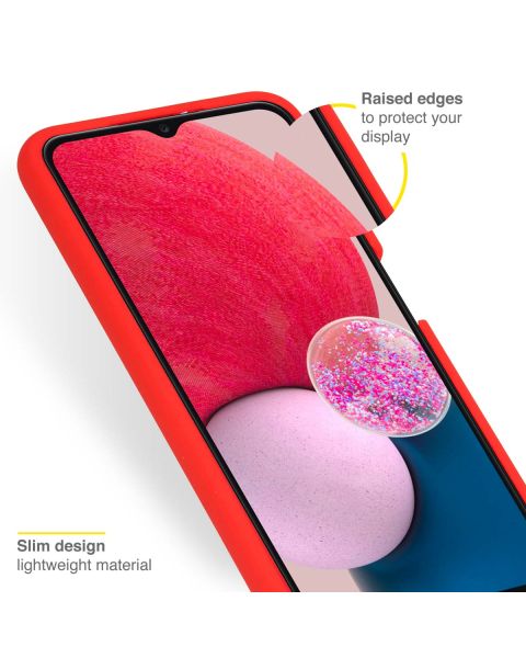 Accezz Liquid Silicone Backcover Samsung Galaxy A13 (4G) - Rood / Rot / Red