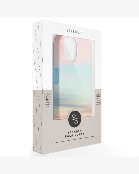 Selencia Aurora Fashion Backcover Samsung Galaxy A13 (4G) - Duurzaam hoesje - 100% gerecycled - Sky Sunset Multicolor