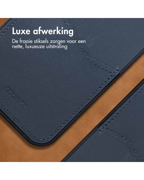 Accezz Premium Leather Card Slot Backcover iPhone 12 (Pro) - Donkerblauw / Dunkelblau  / Dark blue
