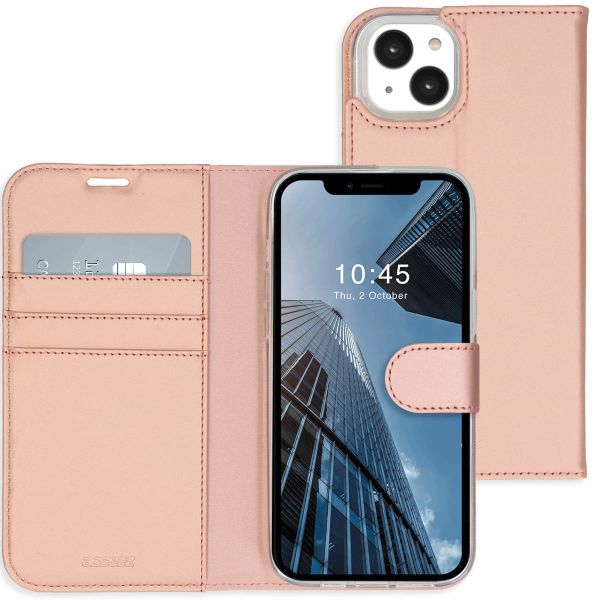 Accezz Wallet Softcase Bookcase iPhone 14 - Rosé Goud / Roségold