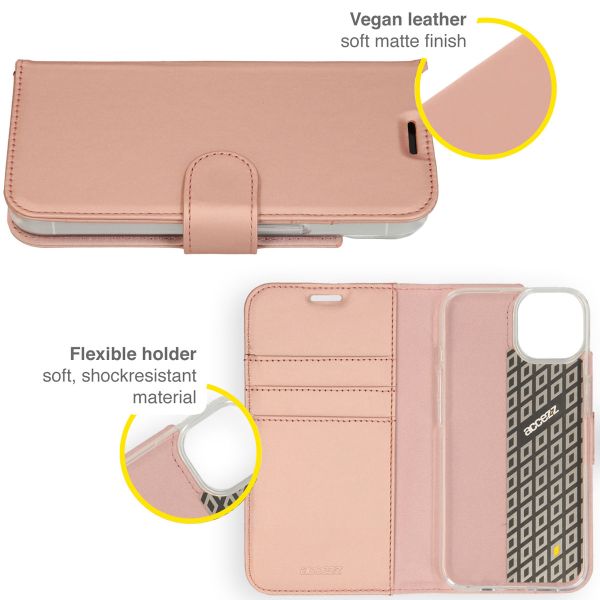 Accezz Wallet Softcase Bookcase iPhone 14 - Rosé Goud / Roségold