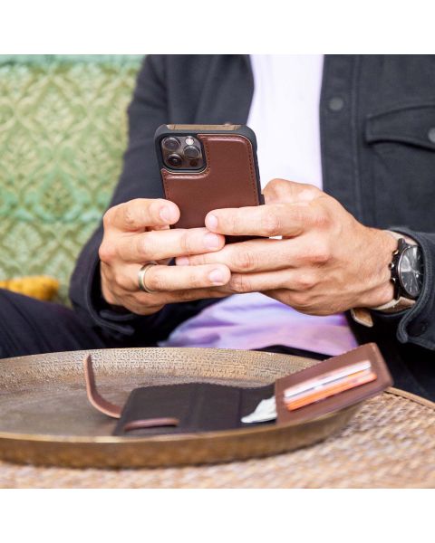 Accezz Premium Leather 2 in 1 Wallet Bookcase iPhone 14 Plus - Bruin / Braun  / Brown