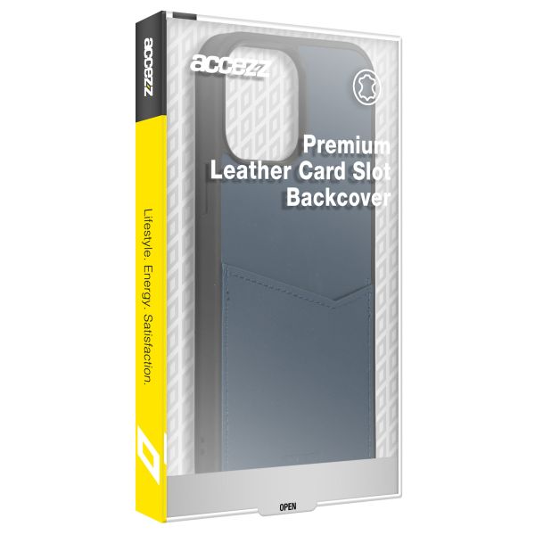 Accezz Premium Leather Card Slot Backcover iPhone 14 Plus - Donkerblauw / Dunkelblau  / Dark blue