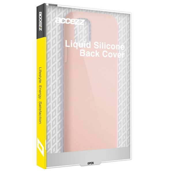 Accezz Liquid Silicone Backcover iPhone 14 - Roze / Rosa / Pink