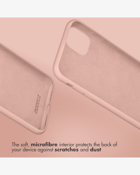 Accezz Liquid Silicone Backcover iPhone 14 Pro - Roze / Rosa / Pink