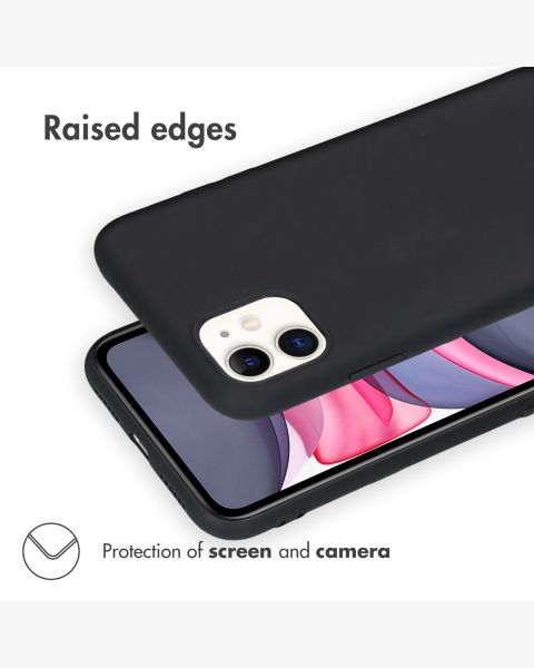 Accezz Color Backcover iPhone 11 - Zwart / Schwarz / Black