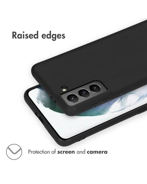 Accezz Color Backcover Samsung Galaxy S21 - Zwart / Schwarz / Black
