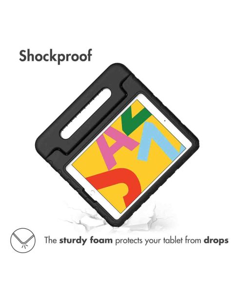Accezz Kidsproof Backcover met handvat iPad 10.2 (2019 / 2020 / 2021) - Zwart / Schwarz / Black